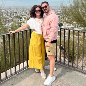 Boho style wide leg pants large